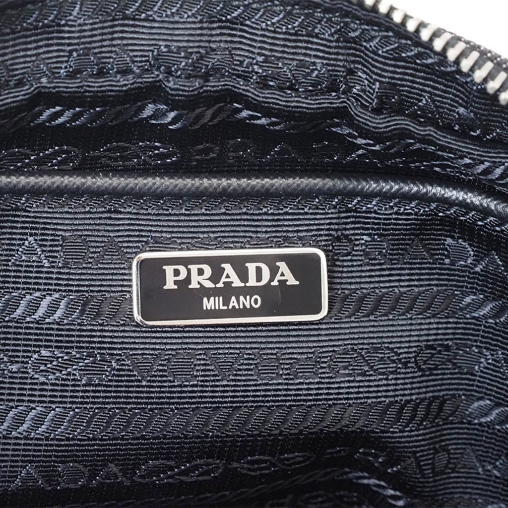 Prada Black Cotton Pochette Pouch Shoulder Bag
