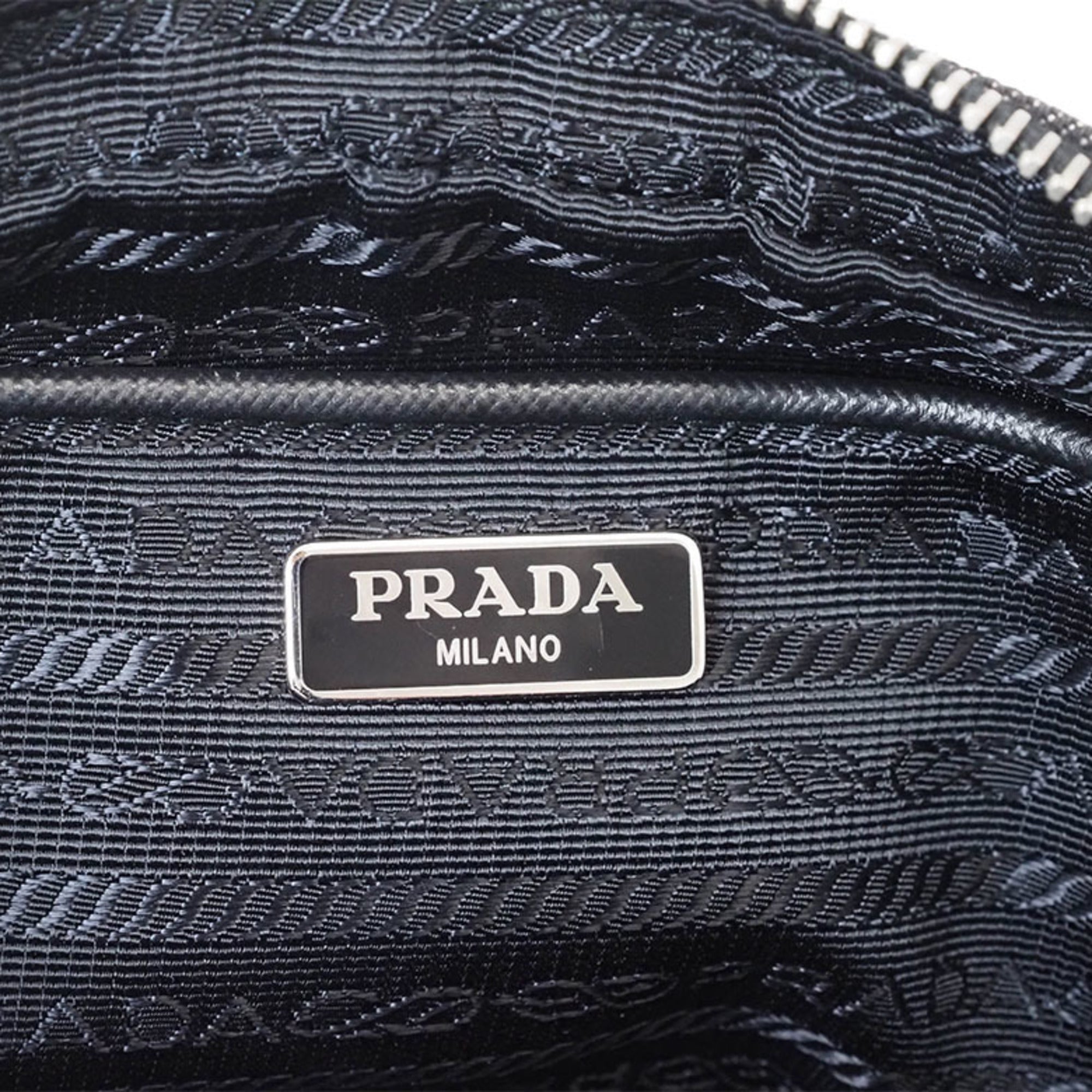 Prada Black Cotton Pochette Pouch Shoulder Bag