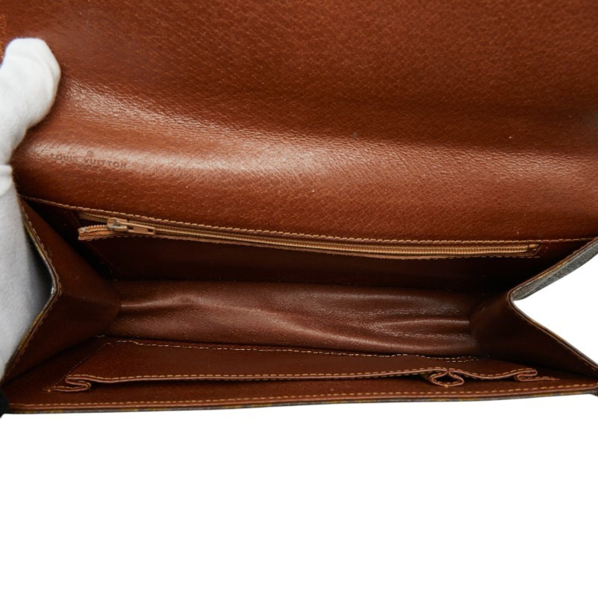 Louis Vuitton Brown Pvc Leather Clutch Bag Pochette