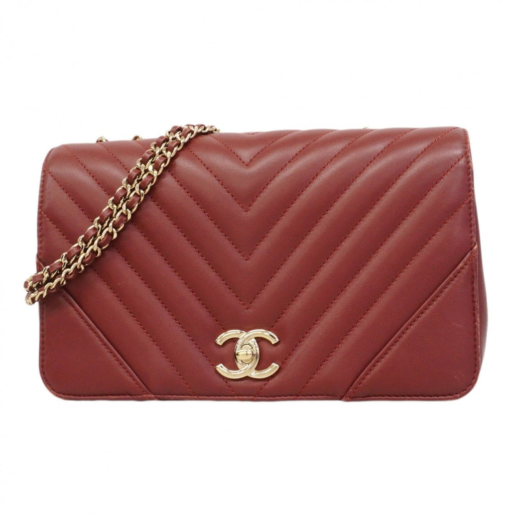 Chanel Bordeaux Leather Shoulder Bag