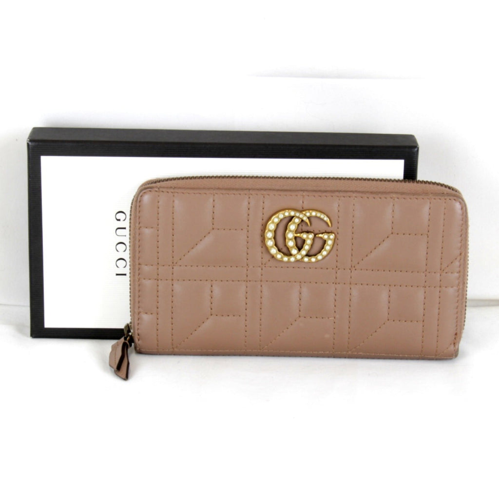 Gucci Brown Leather Long Wallet (Bi-Fold) (Pre-Owned)