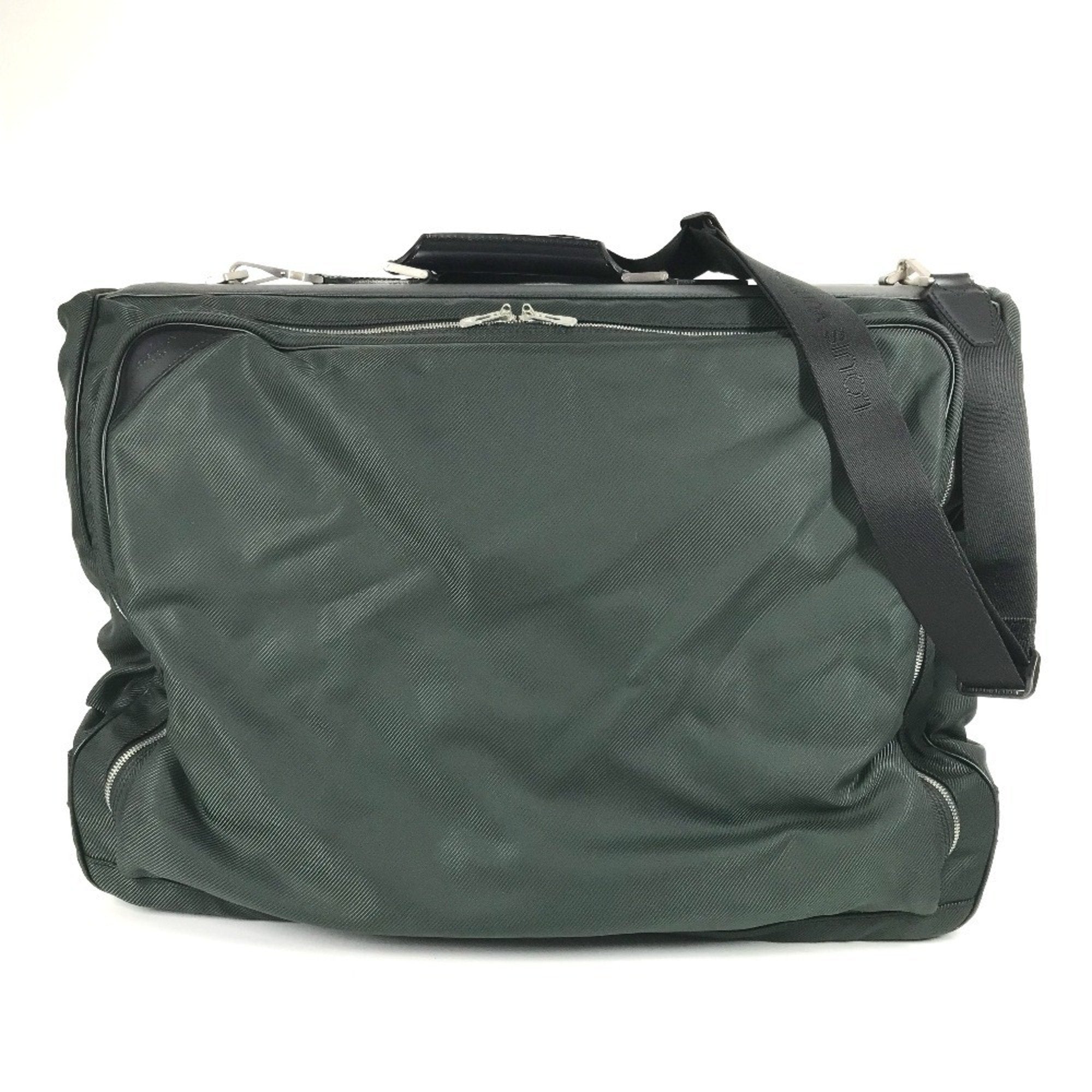 Louis Vuitton Black Episea Galle Khaki Taiga Leather Boston Bag Garment Case Handbag Shoulder Bag