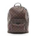 Louis Vuitton Black Brown Coated Canvas Leather Backpack