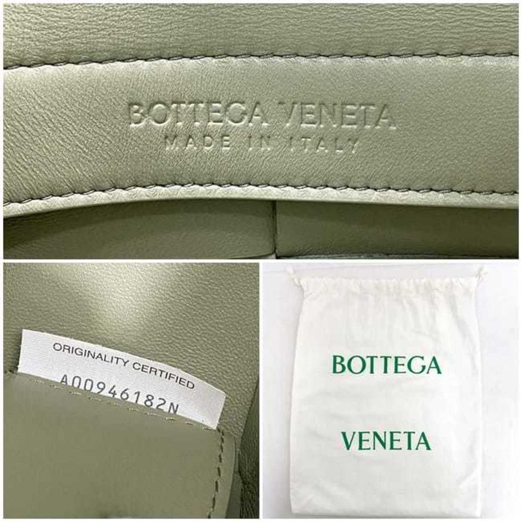 Bottega Veneta Light Green Leather Handbag Shoulder Bag
