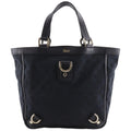 Gucci Black Gg Canvas Handbag Tote Bag (Pre-Owned)