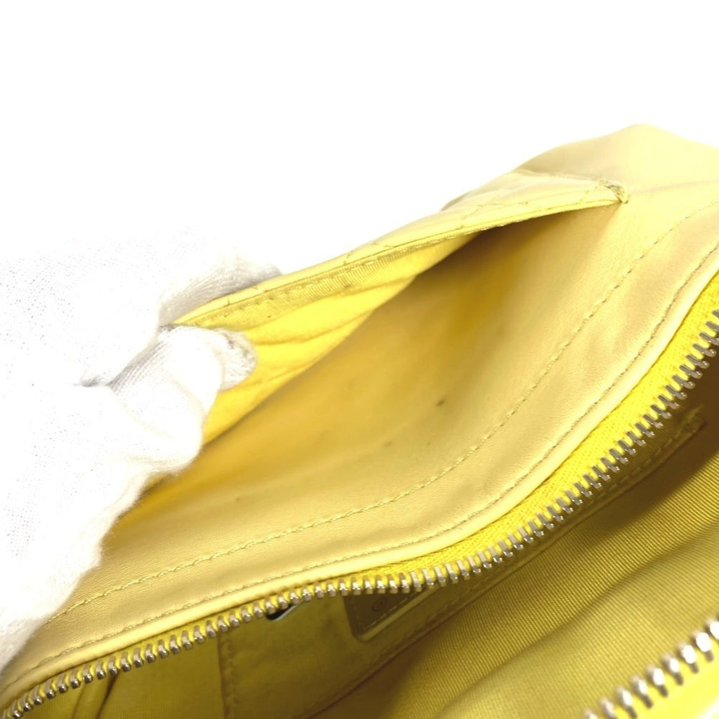 Chanel Matelasse Yellow Leather Sling Bag