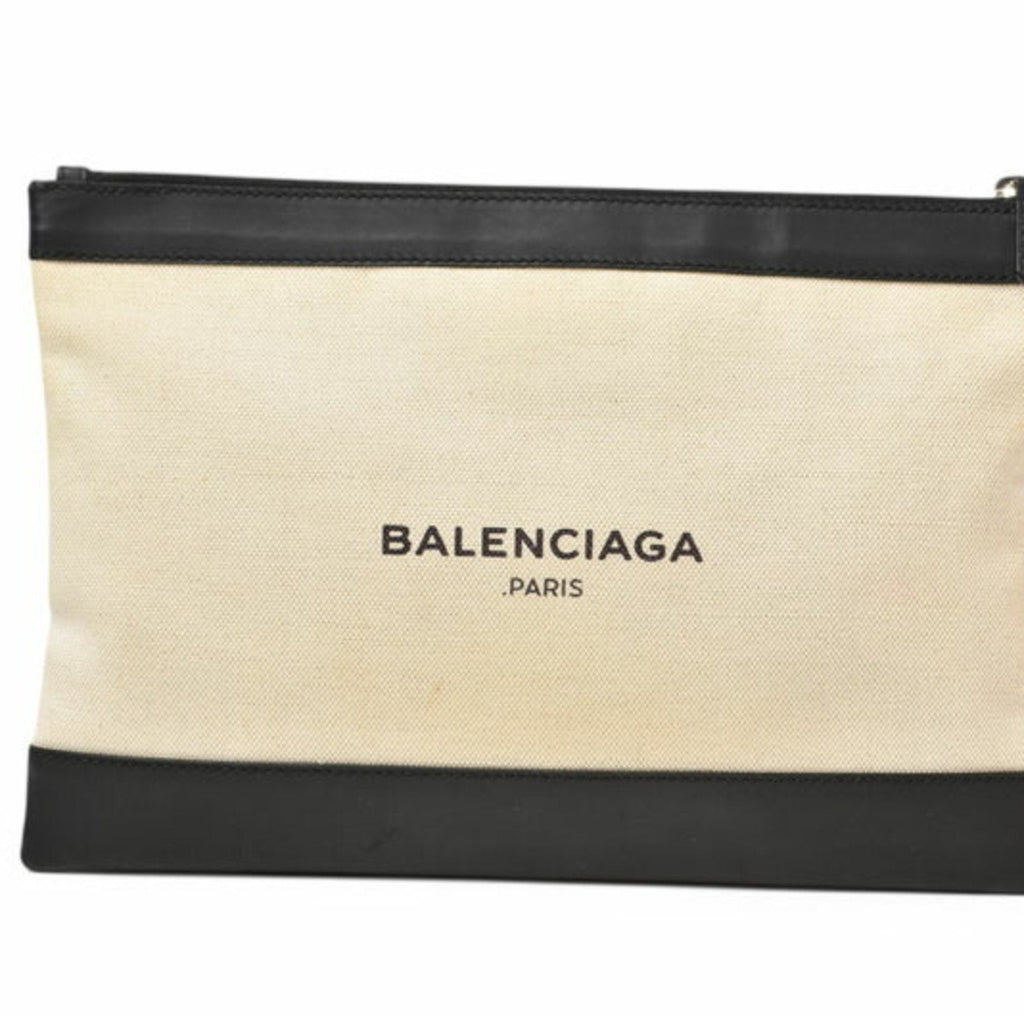 Balenciaga Black Canvas Clutch Bag Pouch