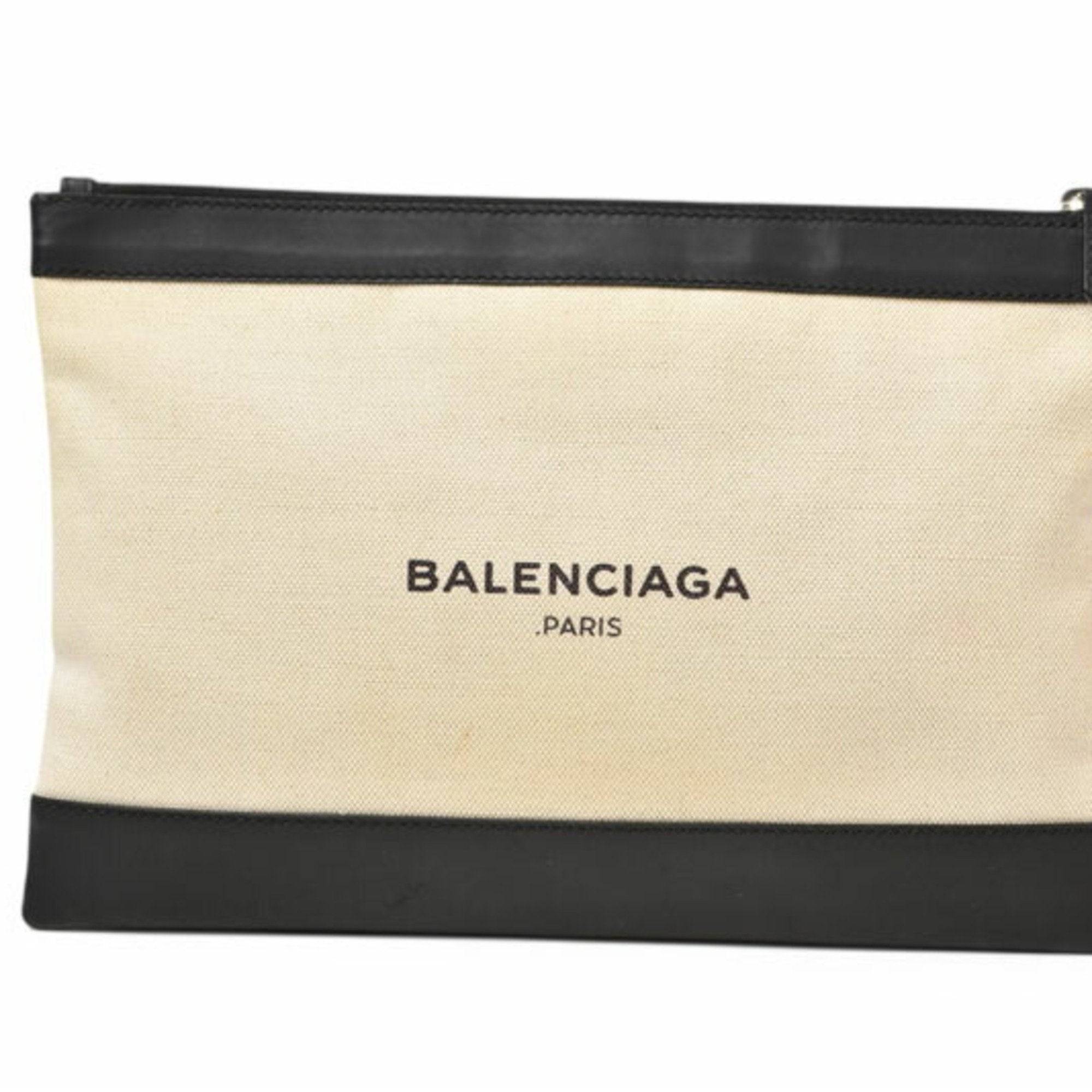 Balenciaga Black Canvas Clutch Bag Pouch