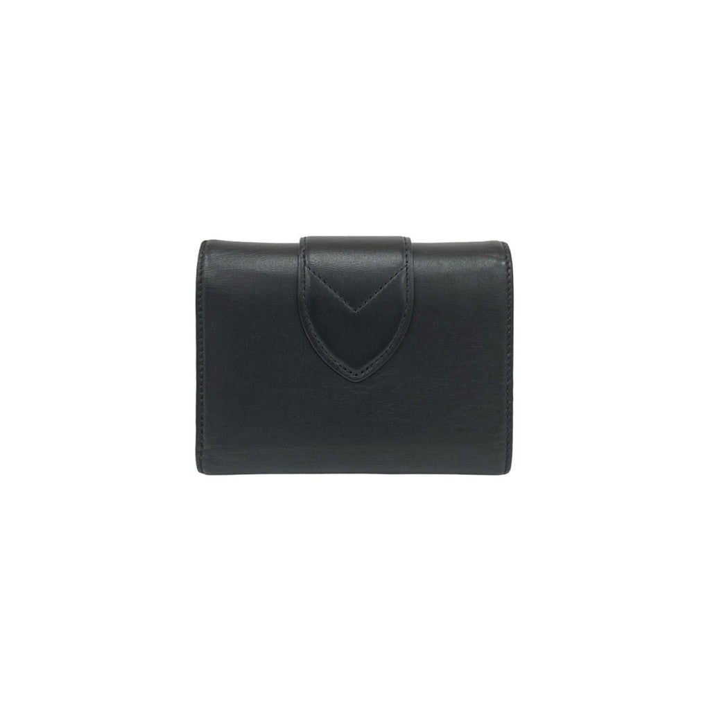 Louis Vuitton Black Pink Leather Wallet (Tri-Fold)