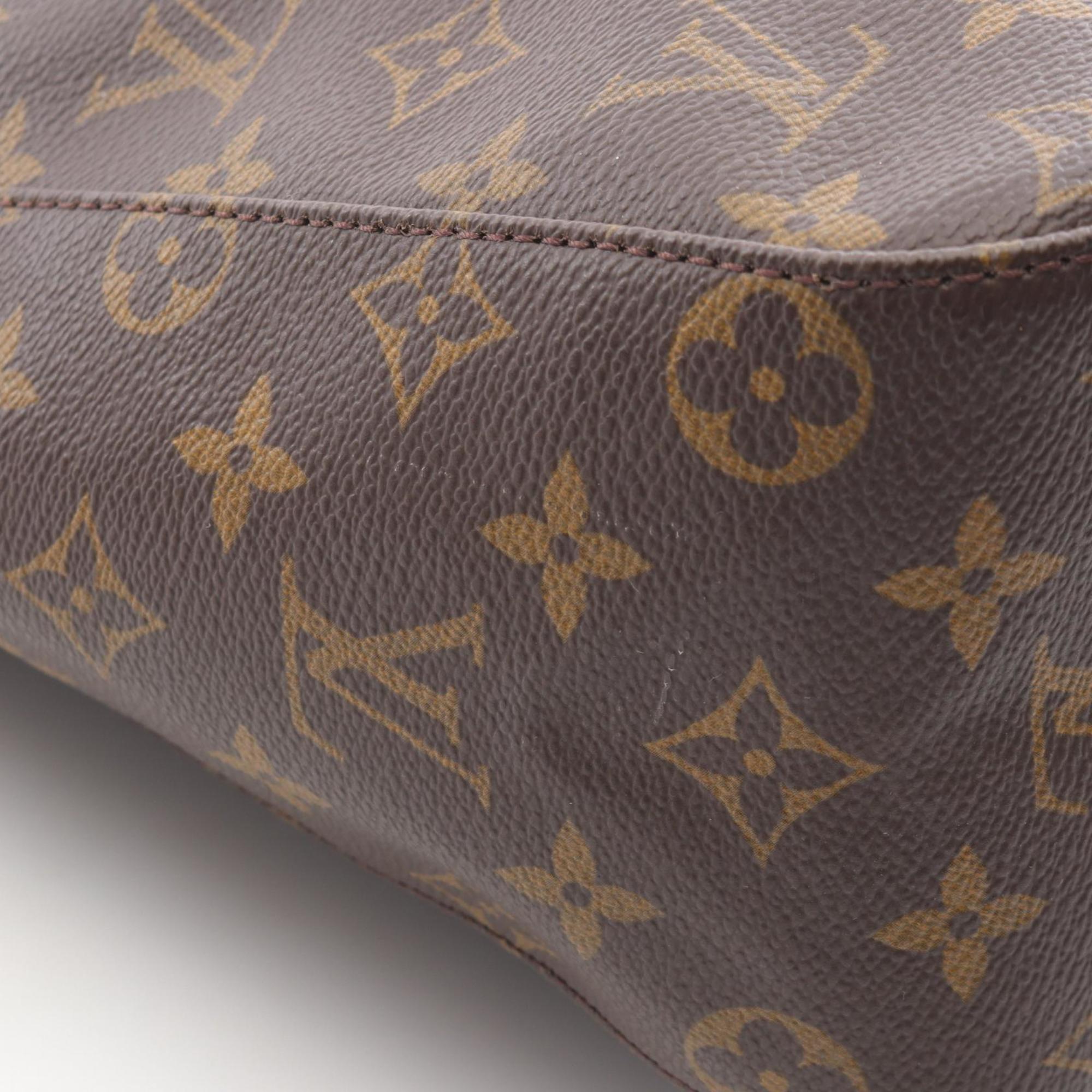 Louis Vuitton Brown Coated Canvas Leather Shoulder Bag