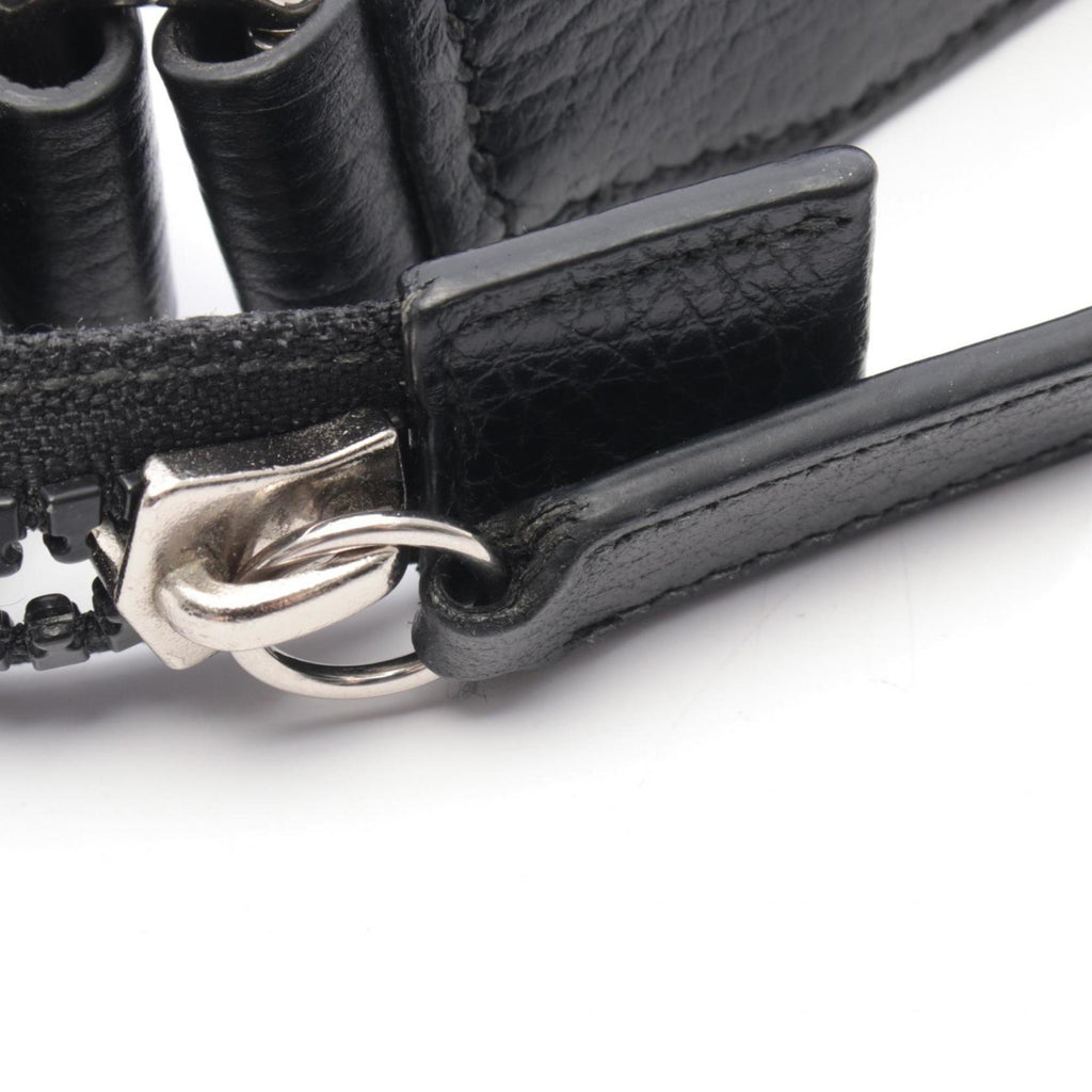 Gucci Black Leather Nylon Canvas Handbag Shoulder Bag (Pre-Owned)