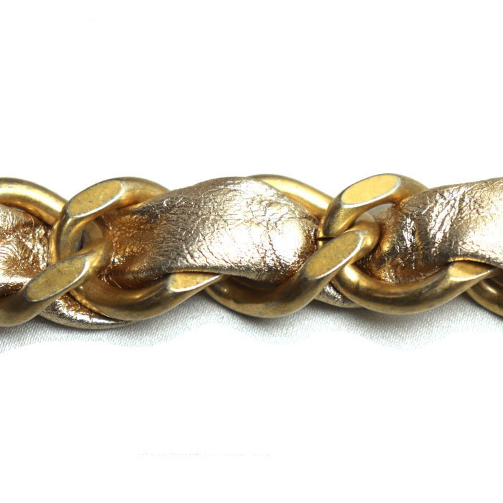 Chanel Matelasse Gold Leather Clutch Bag