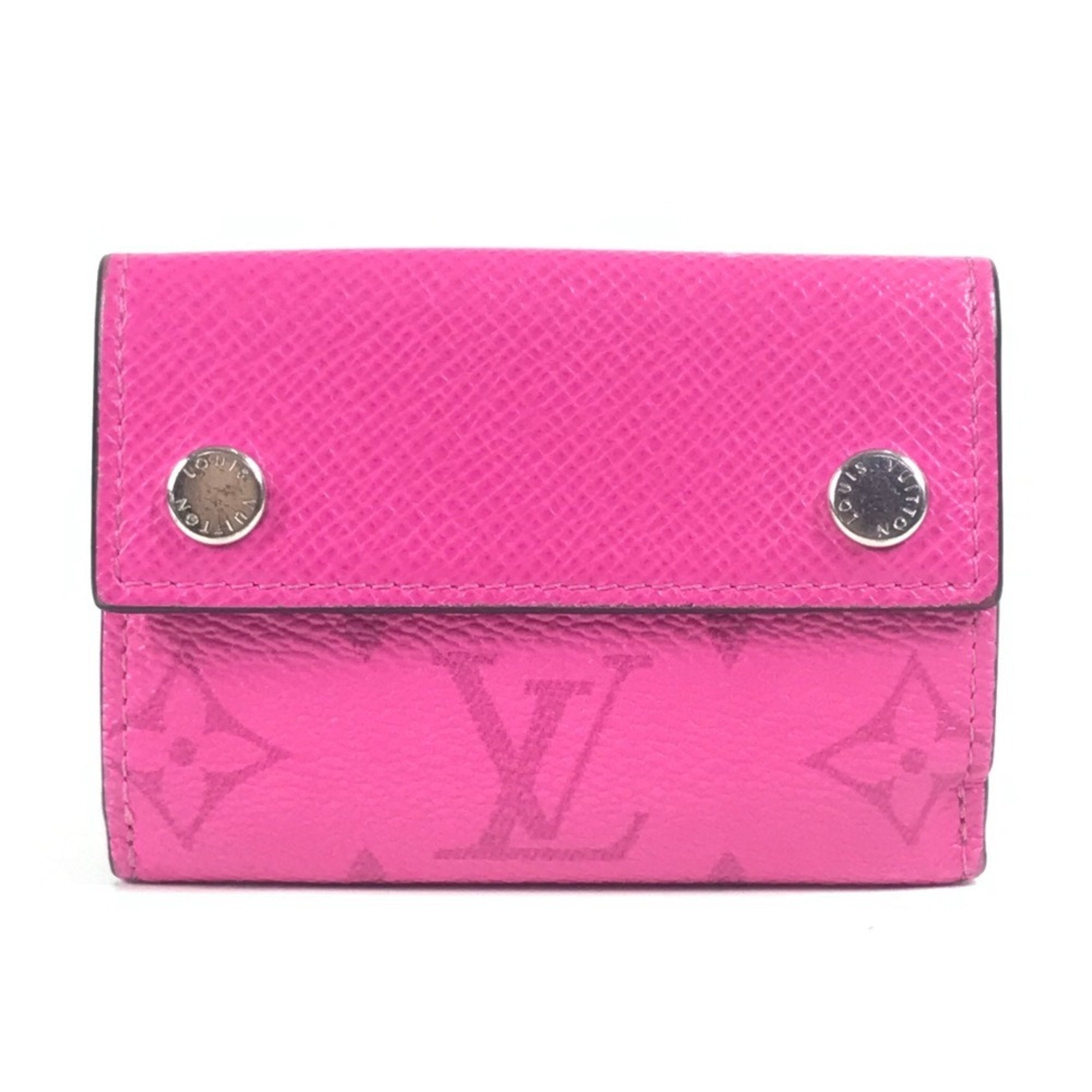 Louis Vuitton Pink Taigarama Wallet (Tri-Fold)