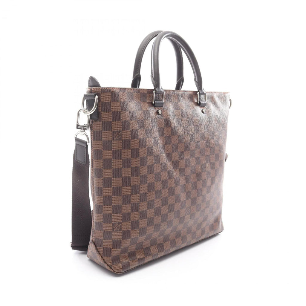 Louis Vuitton Brown Coated Canvas Leather Tote Bag