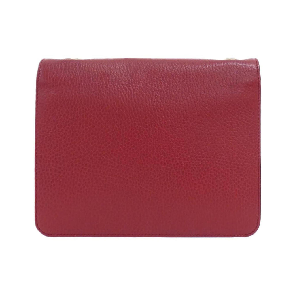 Gucci Red Color Leather Shoulder Bag (Pre-Owned)