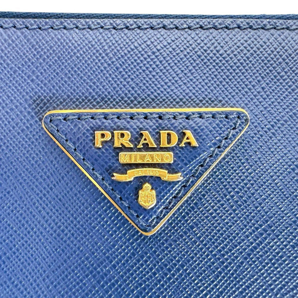 Prada Blue Leather Handbag Shoulder Bag