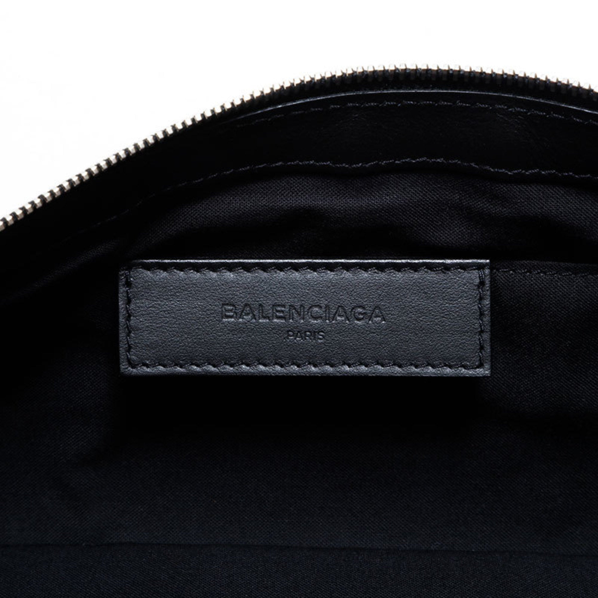 Balenciaga Navy Nylon Clutch