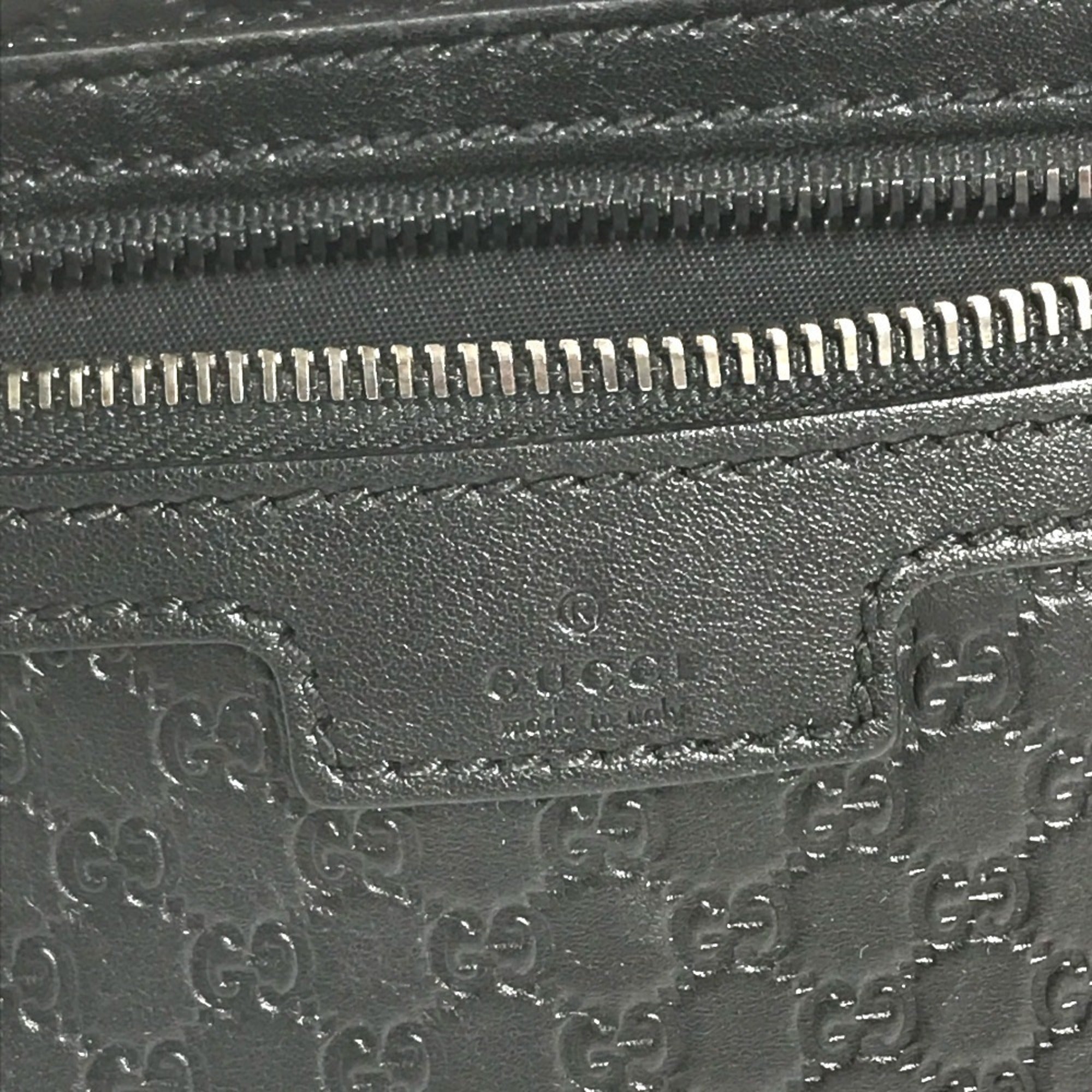 Gucci Guccissima Black Gg Leather Clutch Bag (Pre-Owned)