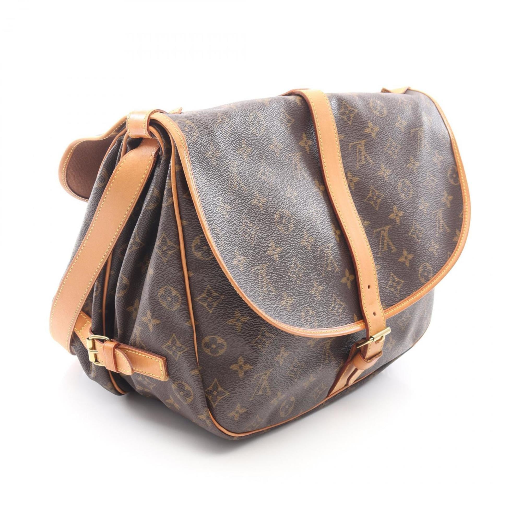 Louis Vuitton Brown Coated Canvas Pvc Monogram Leather Handbag Shoulder Bag