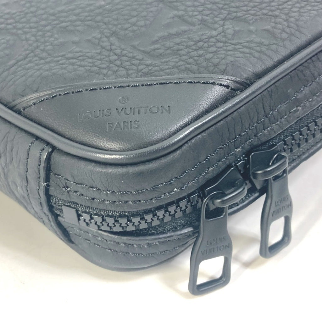Louis Vuitton Black Orange Leather Shoulder Bag Sling Bag