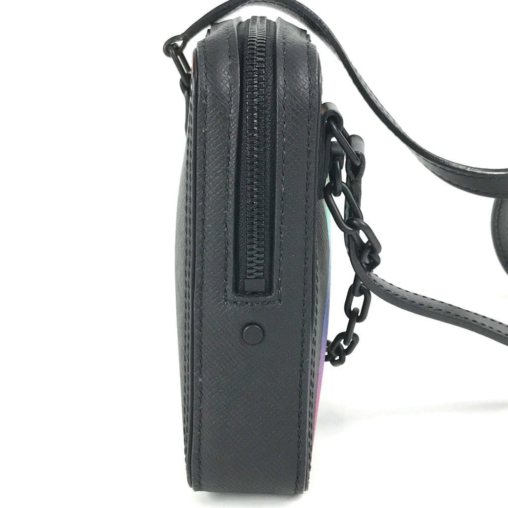 Louis Vuitton Black Multi-Color Taiga Leather Pochette Shoulder Bag