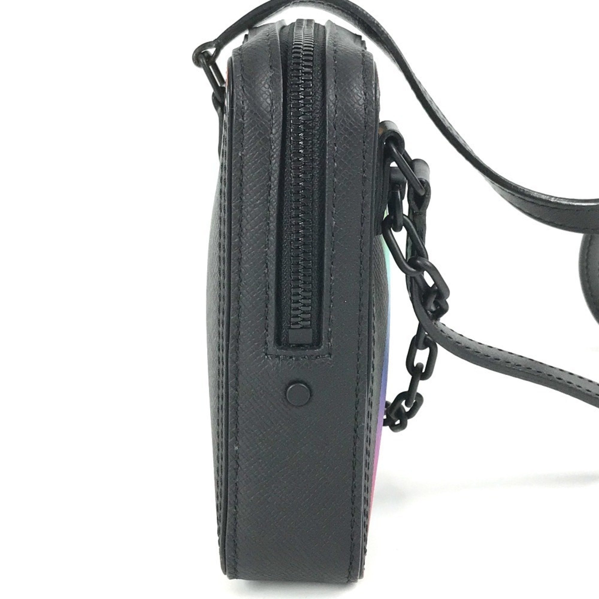 Louis Vuitton Black Multi-Color Taiga Leather Pochette Shoulder Bag