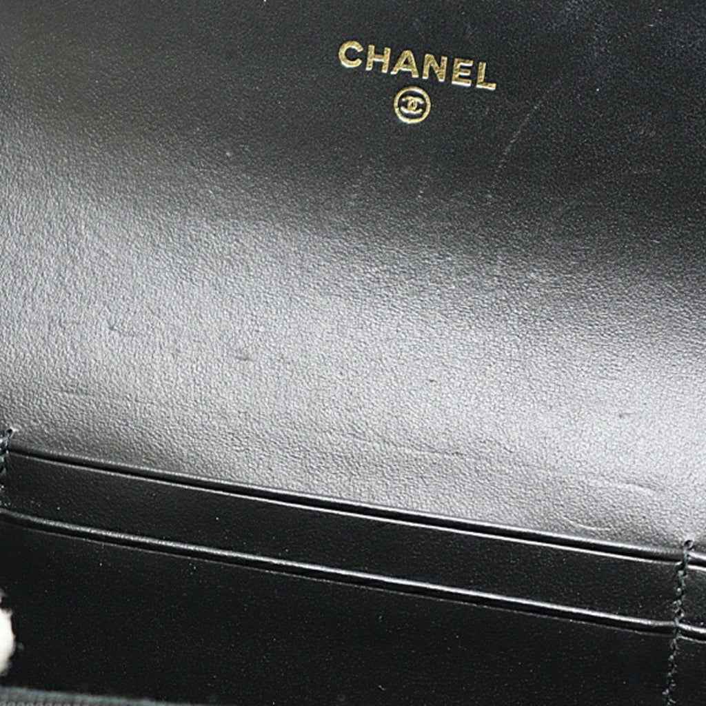 Chanel Black Grained Calfskin Wallet (Bi-Fold)