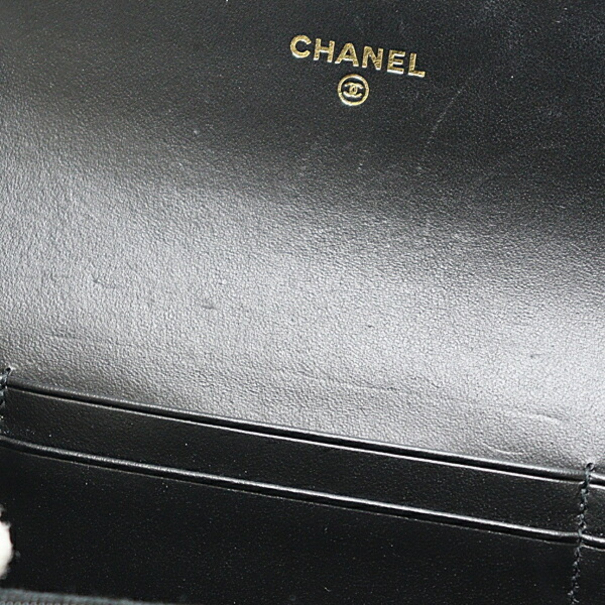 Chanel Black Grained Calfskin Wallet (Bi-Fold)