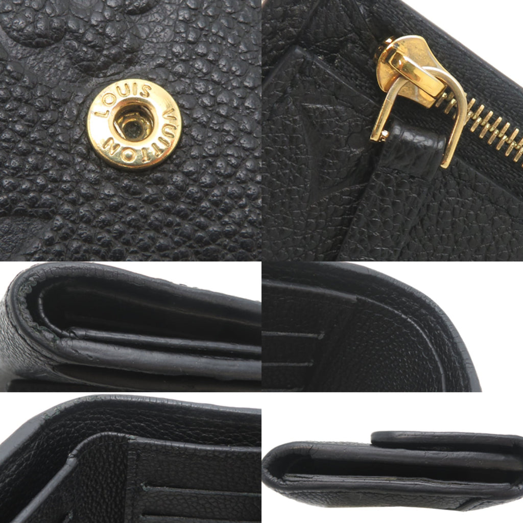 Louis Vuitton Black Noir Monogram Empreinte Wallet (Tri-Fold)