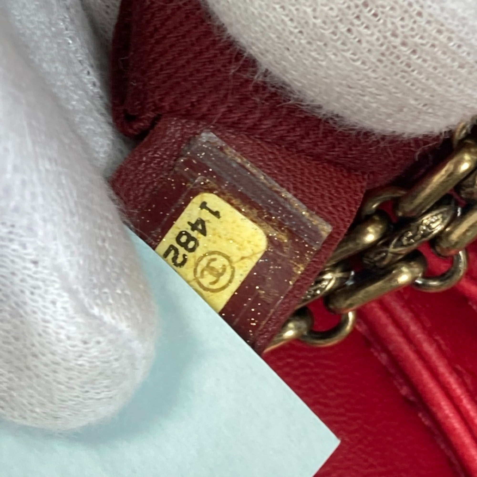 Chanel Red Leather Shoulder Bag