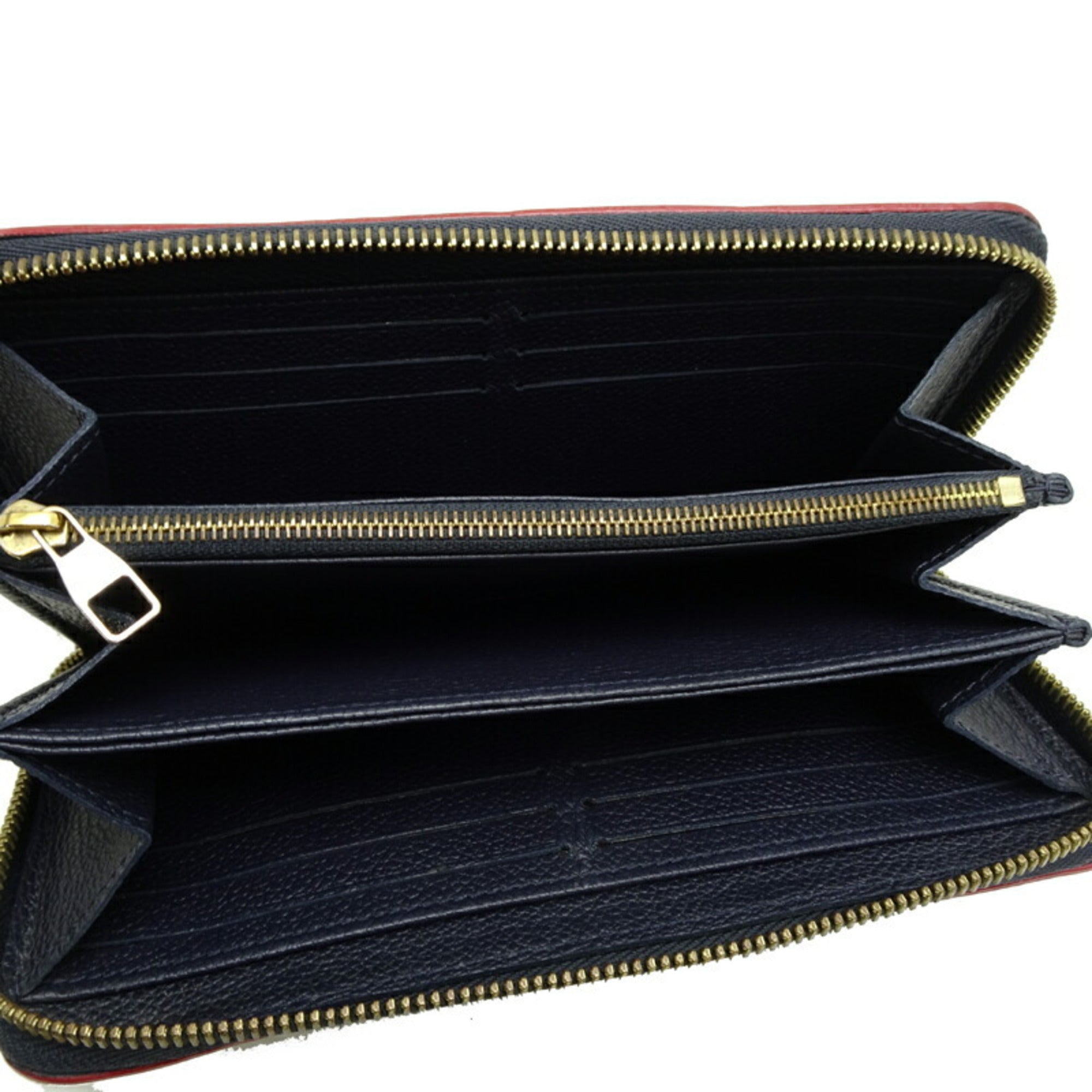 Louis Vuitton Marine Rouge Navy Monogram Empreinte Long Wallet