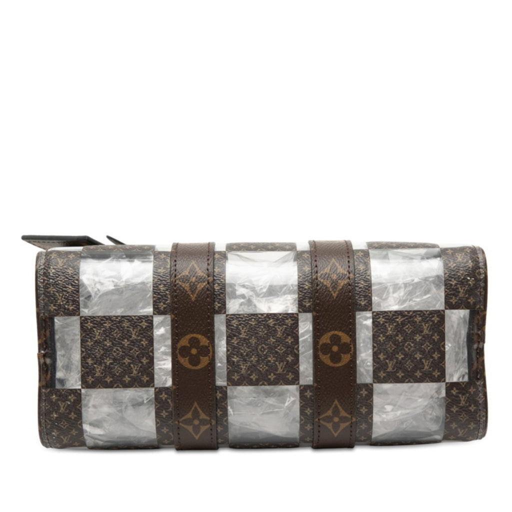 Louis Vuitton Brown Clear Pvc Vinyl Handbag Shoulder Bag
