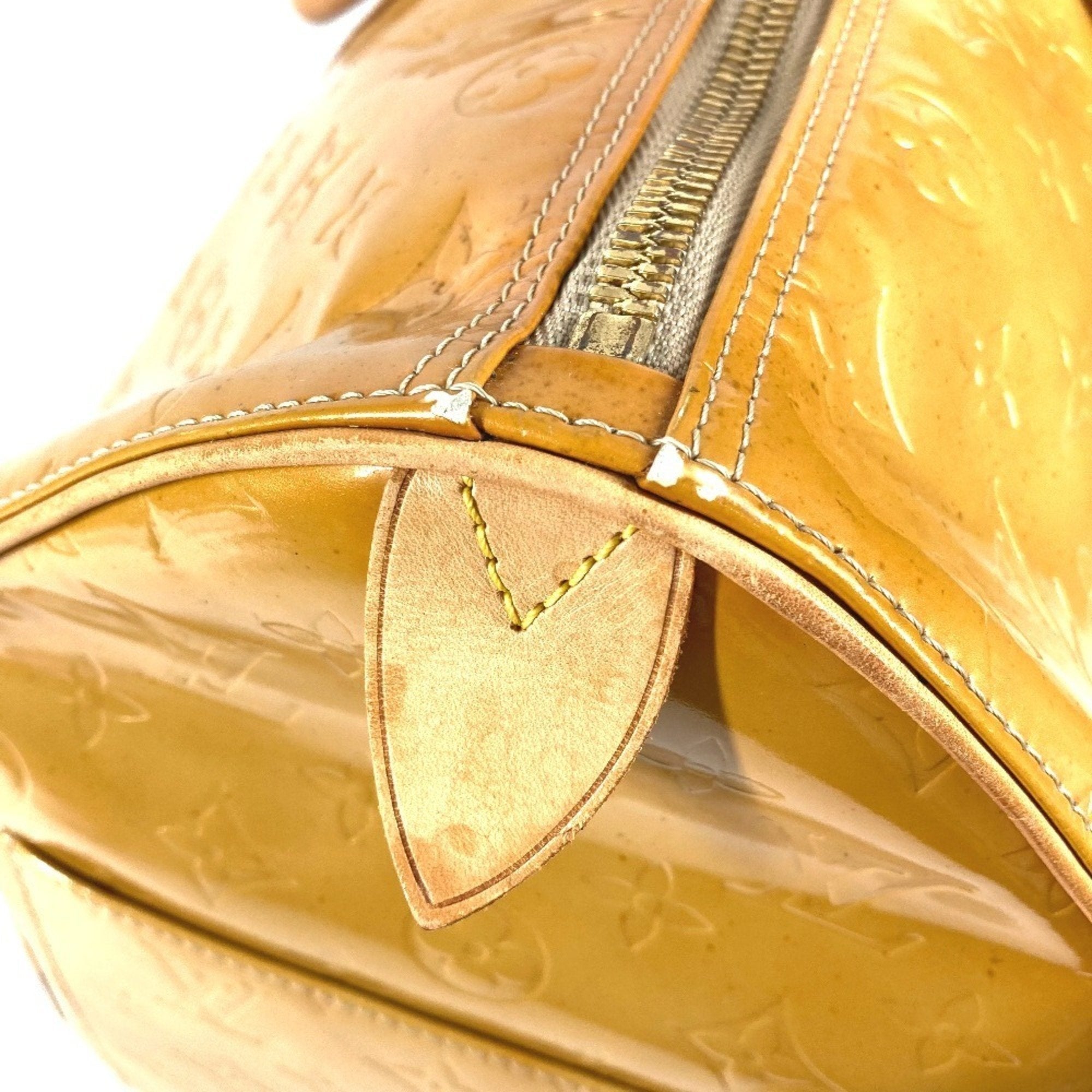 Louis Vuitton Beige Galle Monogram Vernis Boston Bag
