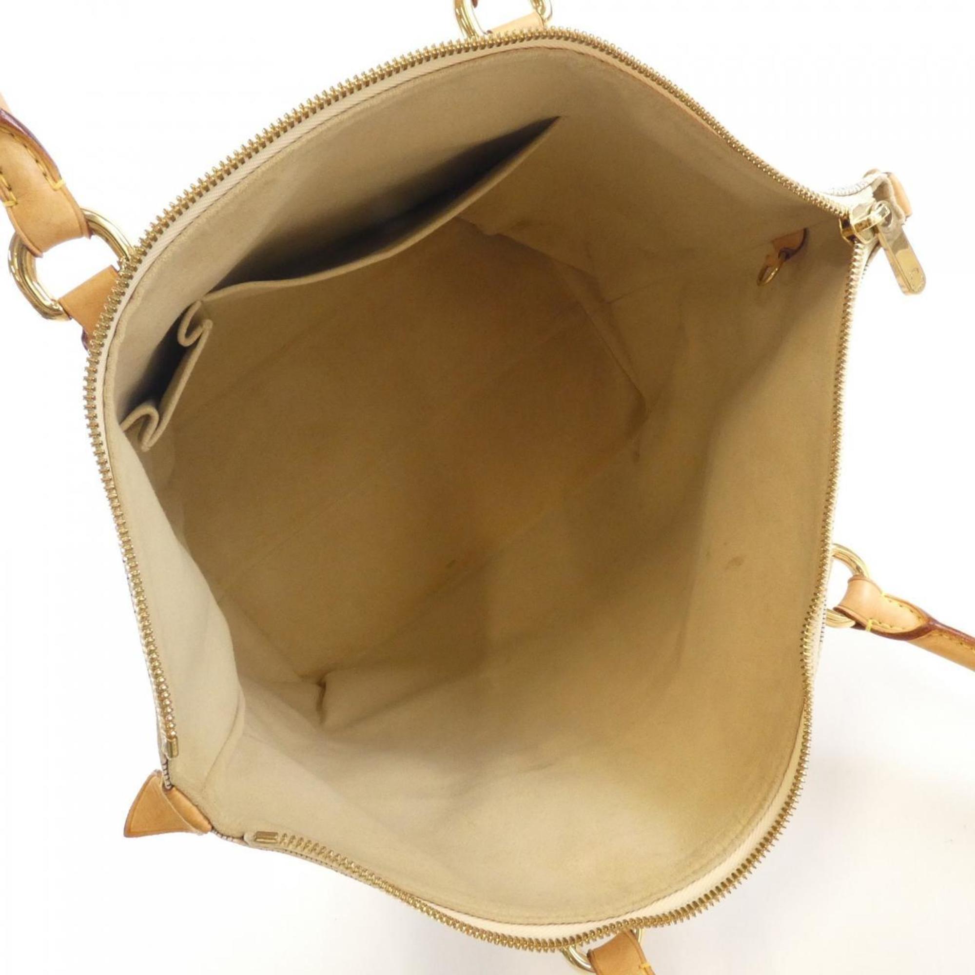 Louis Vuitton Azur White Coated Canvas Handbag