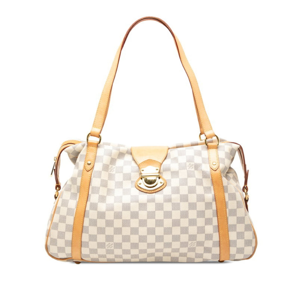 Louis Vuitton White Damier Azur Handbag Tote Bag