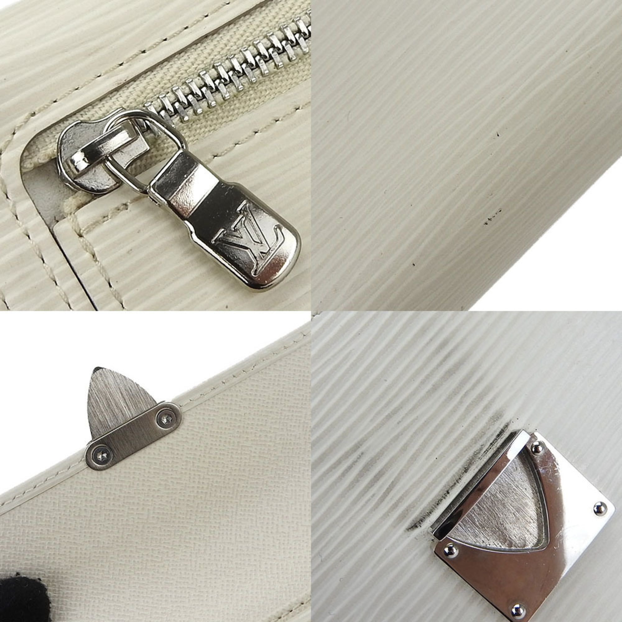 Louis Vuitton Lv Off White Leather Wallet (Tri-Fold)