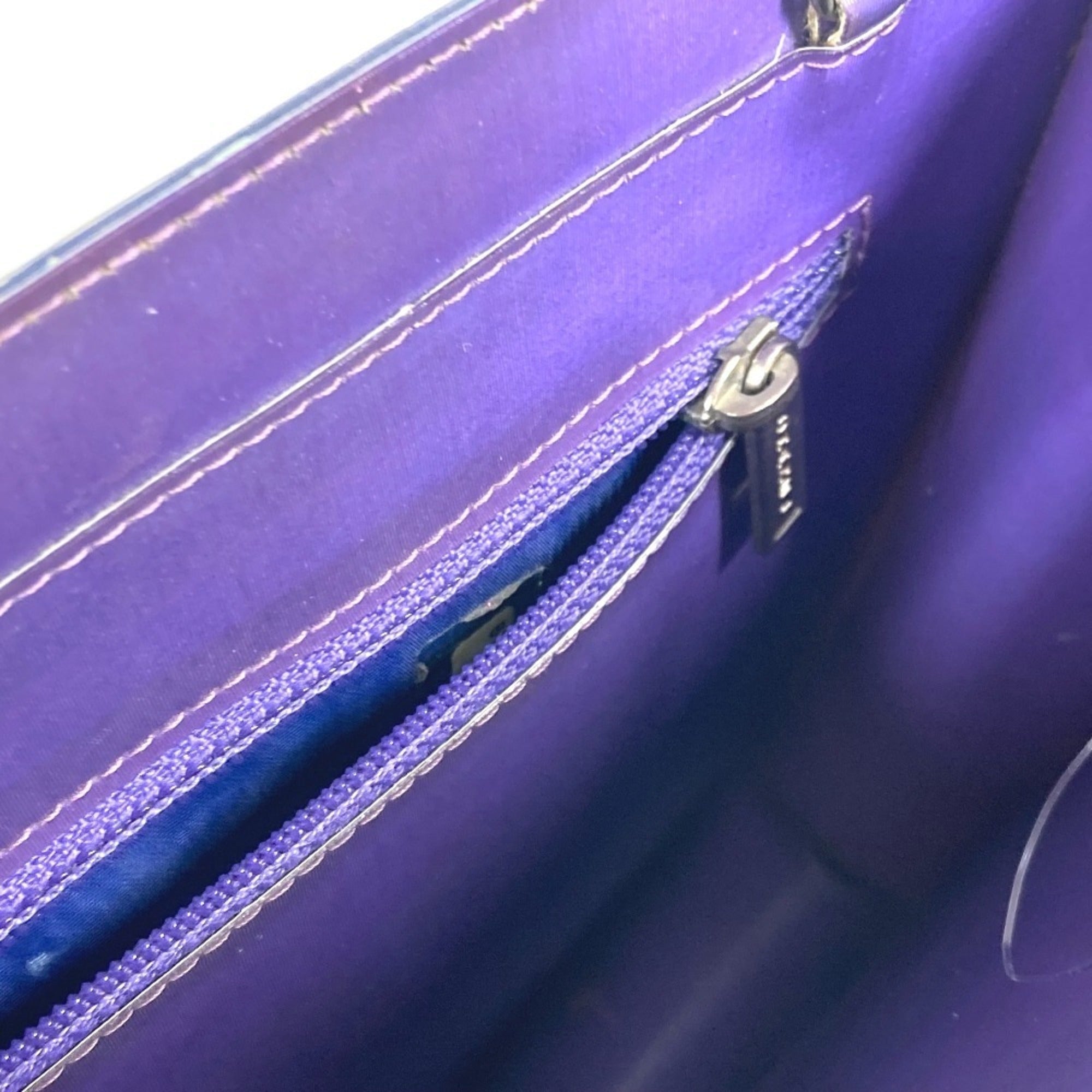 Chanel Purple Pvc Leather Shoulder Bag