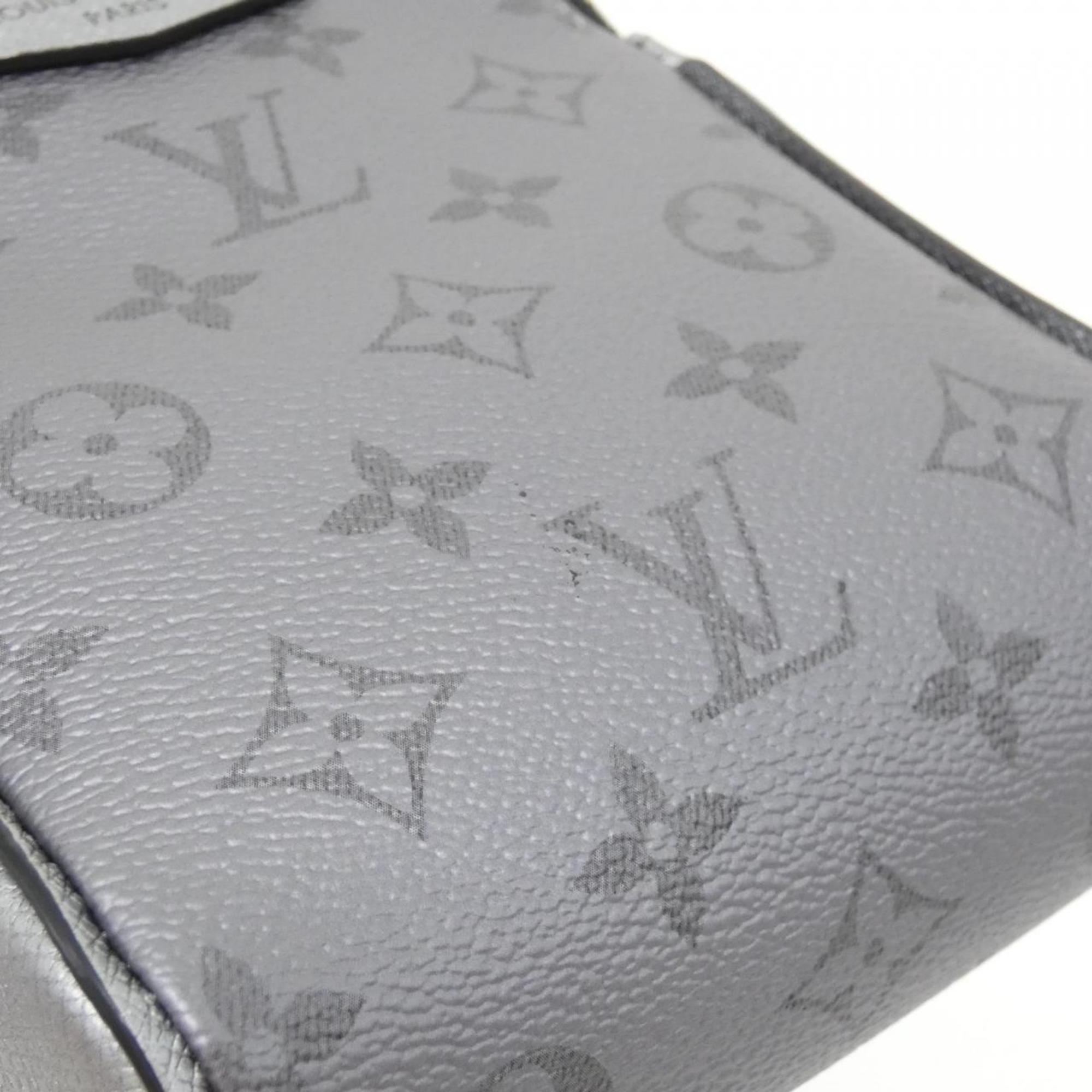 Louis Vuitton Gunmetal Coated Canvas Leather Shoulder Bag
