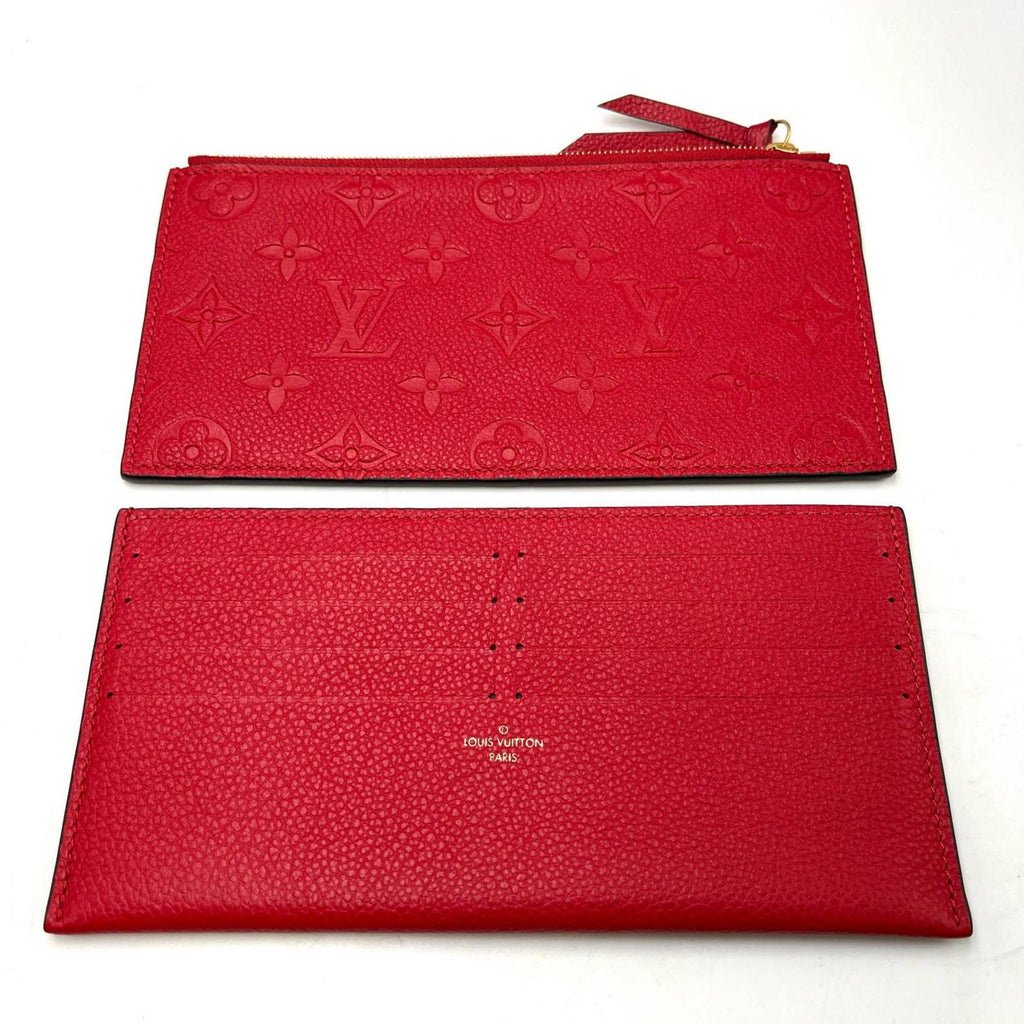Louis Vuitton Red Color Monogram Empreinte Pochette Shoulder Bag