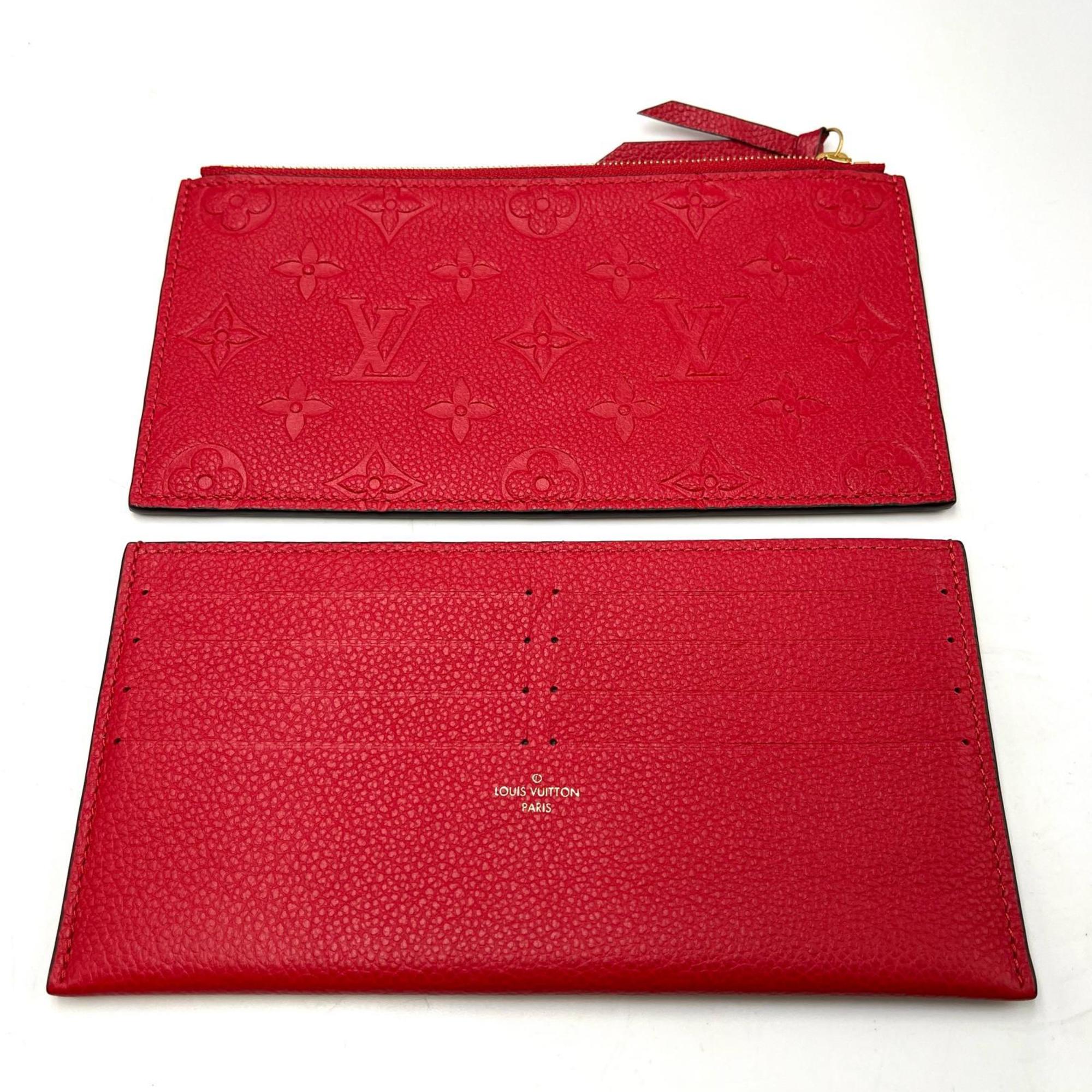 Louis Vuitton Red Color Monogram Empreinte Pochette Shoulder Bag