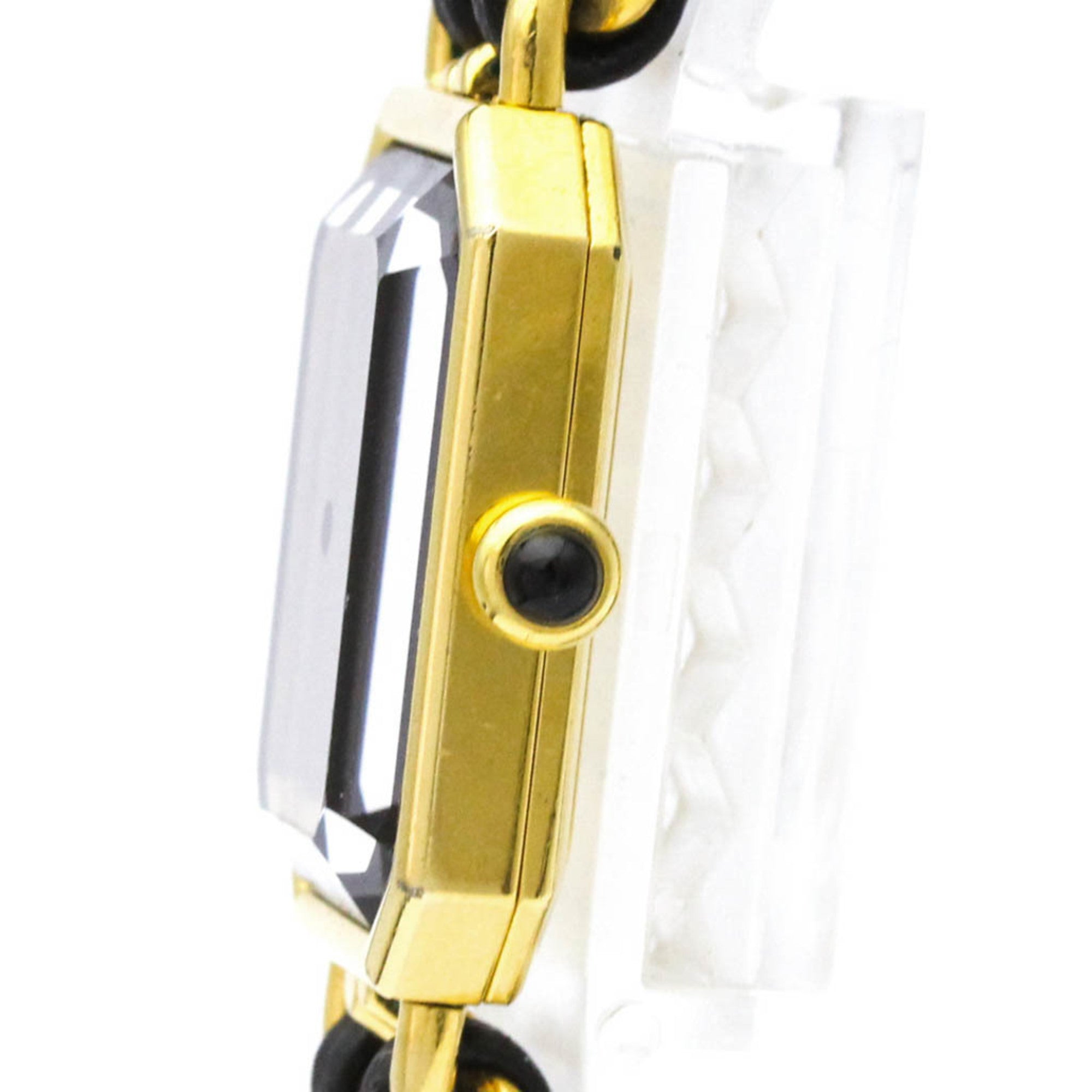 Chanel Premiere Rock Quartz Watch Plated Metal And Leather Watch