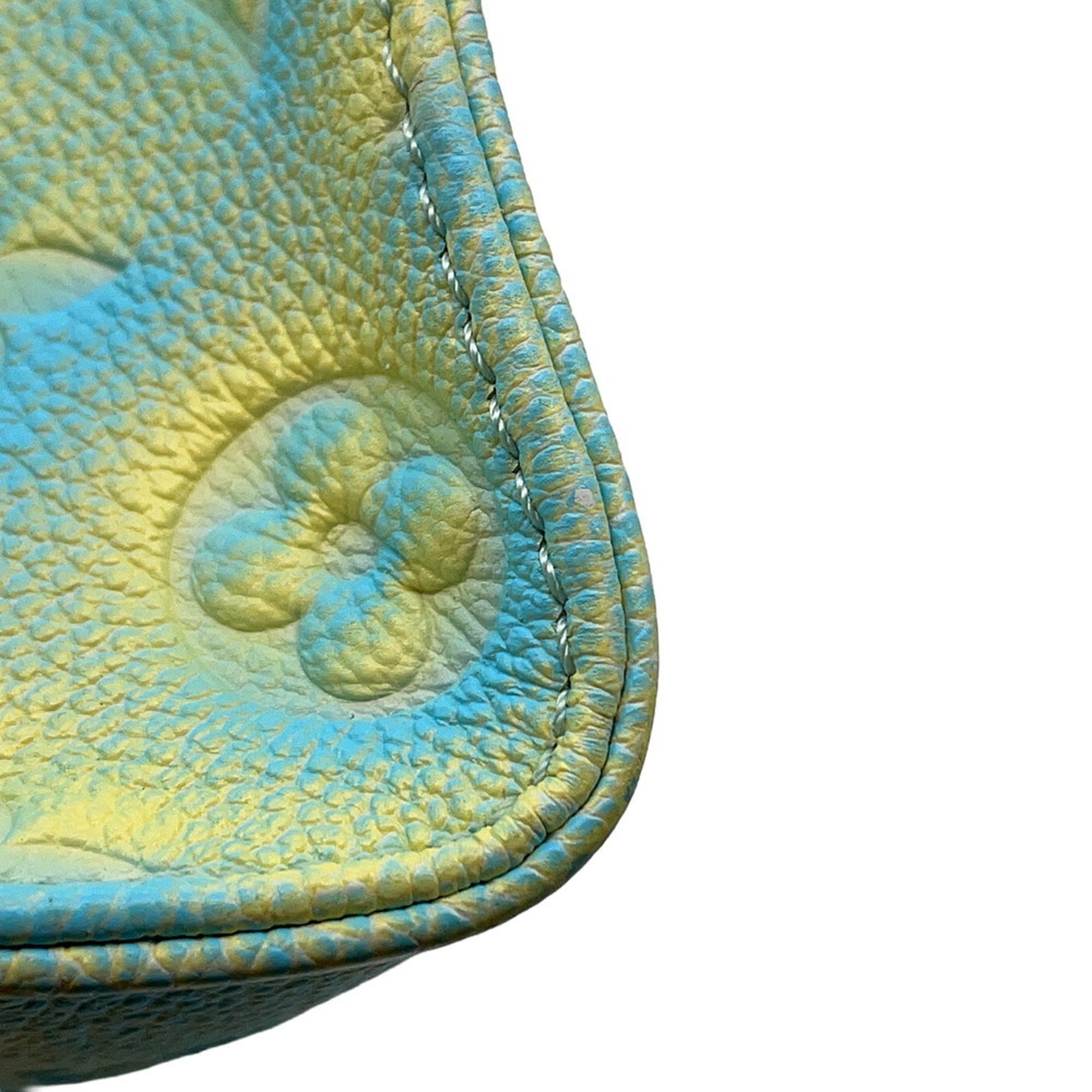 Louis Vuitton Blue Monogram Yellow Monogram Empreinte Handbag Shoulder Bag