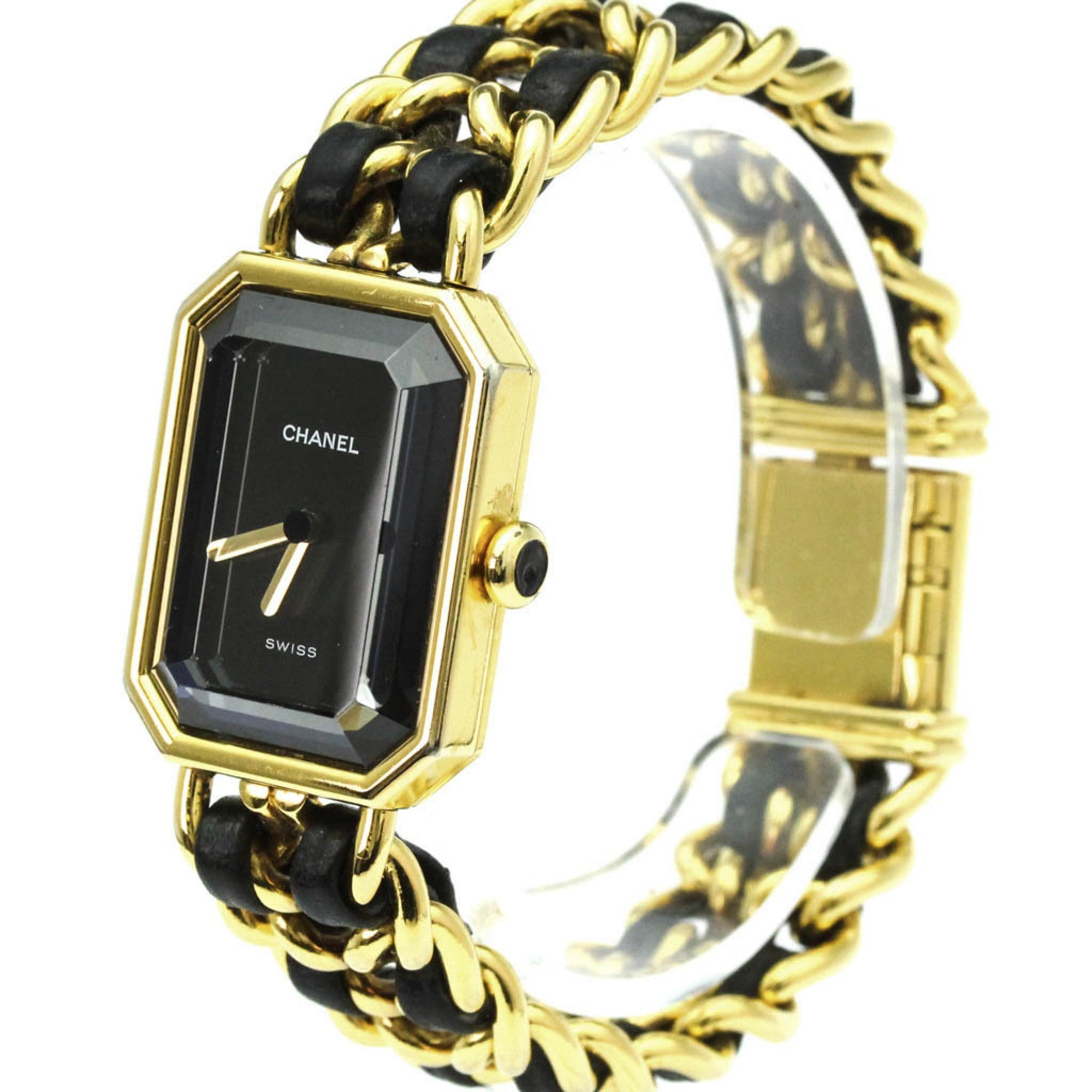 Chanel Premiere Rock Quartz Watch Plated Metal And Leather Watch