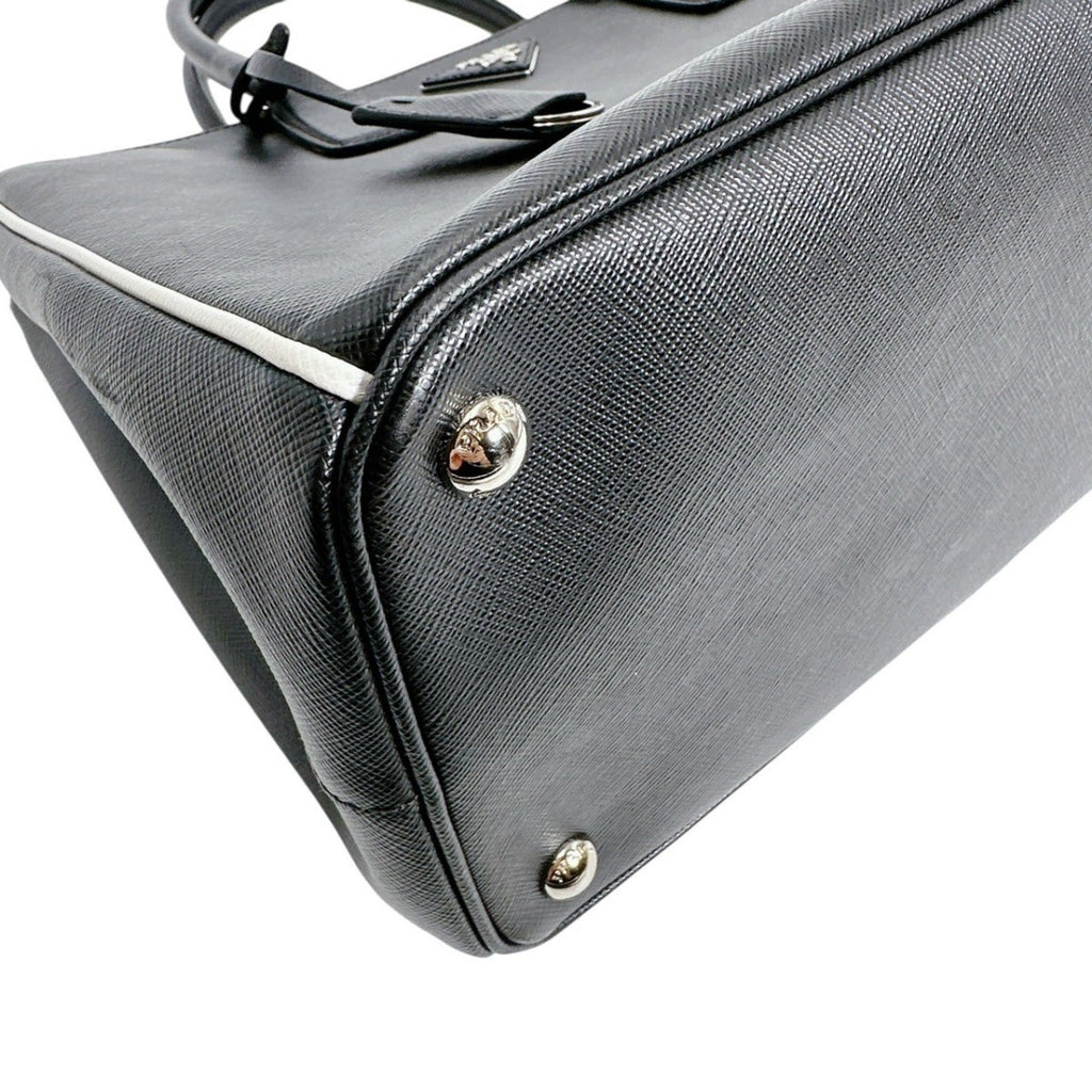 Prada Saffiano Black Leather Tote Bag