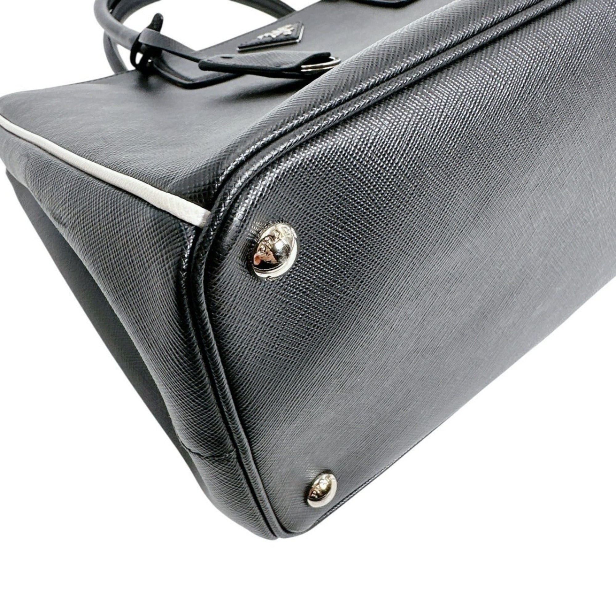 Prada Saffiano Black Leather Tote Bag
