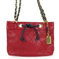 Chanel Bicolor Red Color Leather Shoulder Bag
