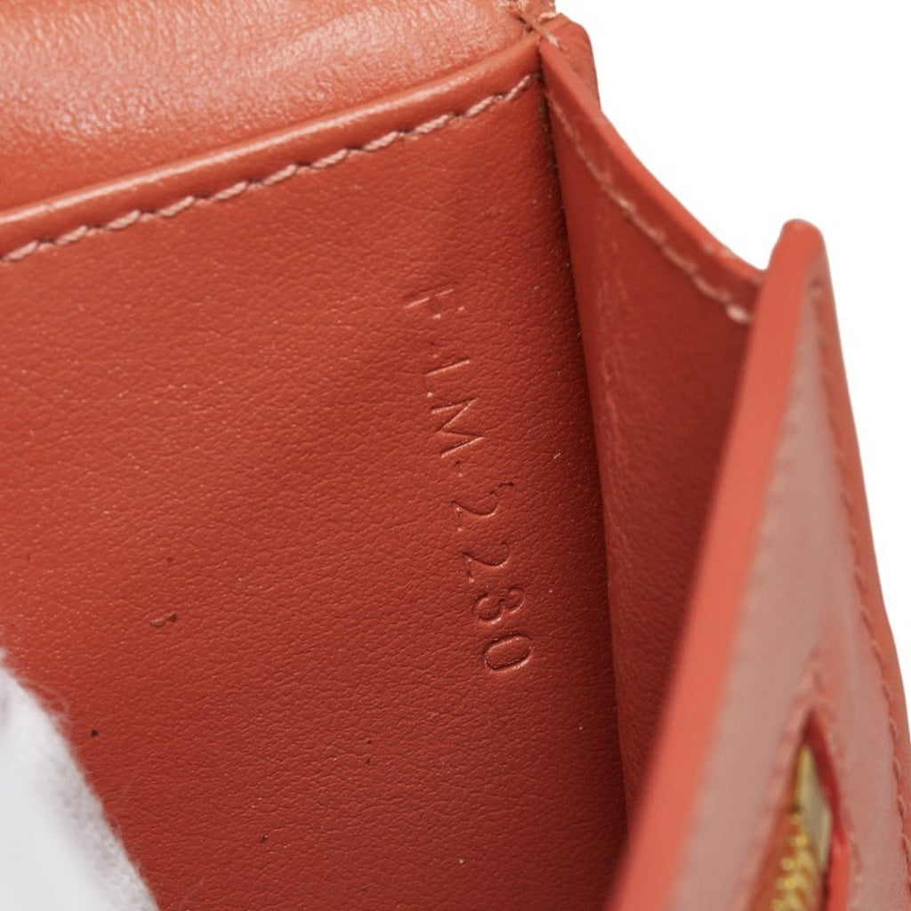 Celine Gray Pink Leather Long Wallet (Bi-Fold)