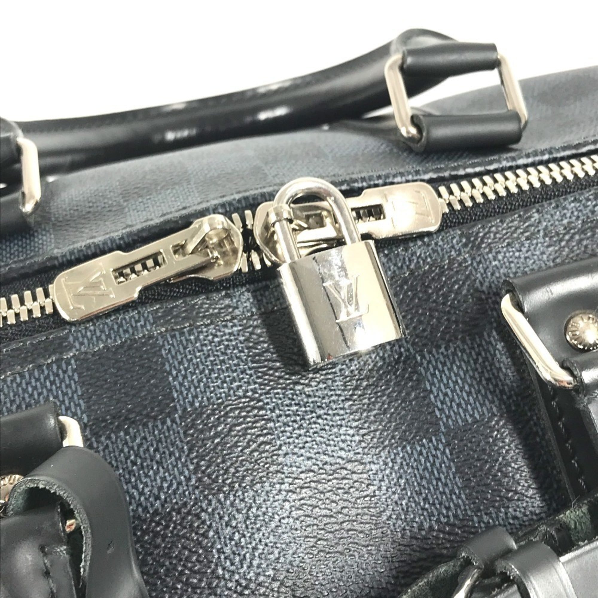 Louis Vuitton Damier Cobalt Navy Canvas Boston Bag Shoulder Bag