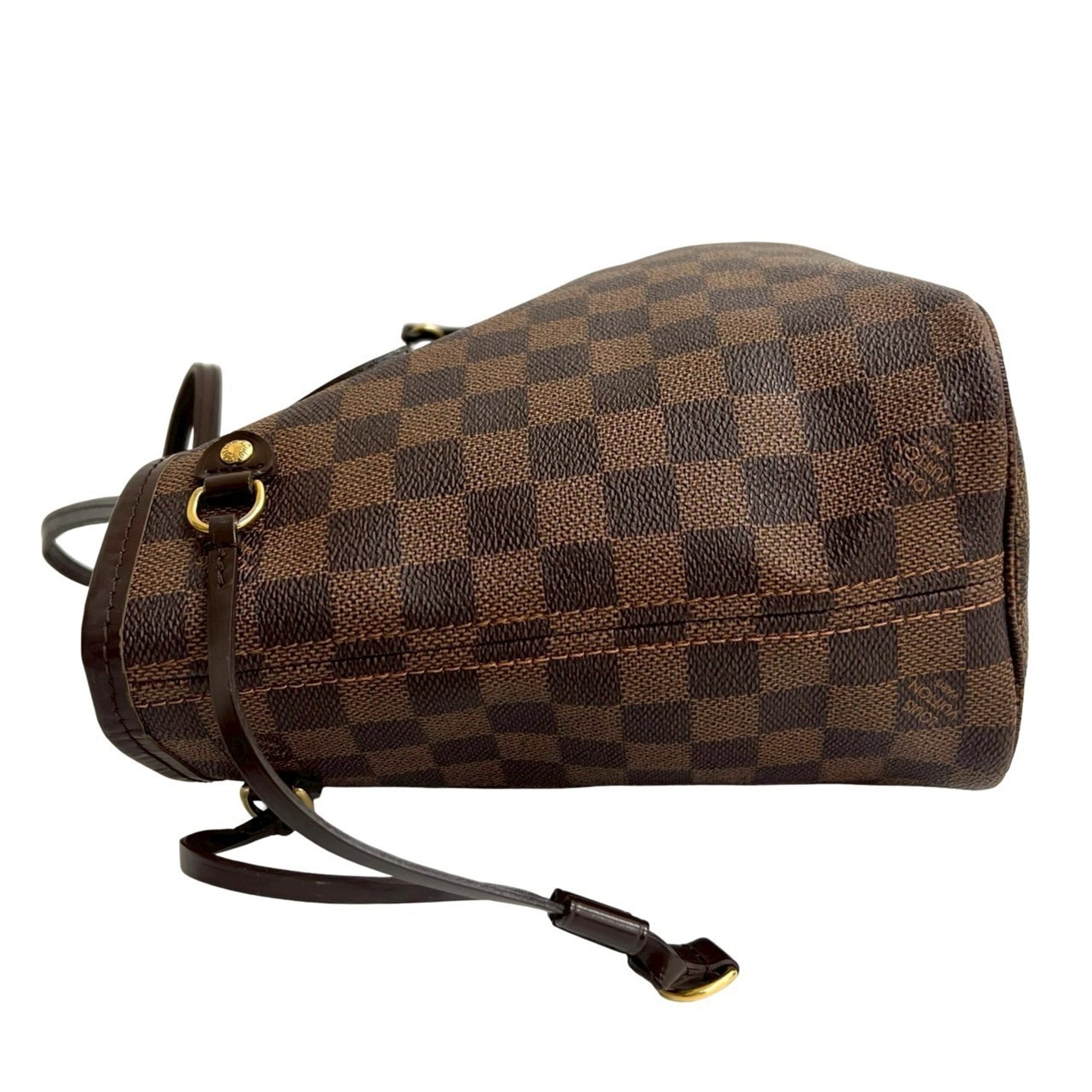 Louis Vuitton Brown Leather Pvc Handbag Shoulder Bag Tote Bag