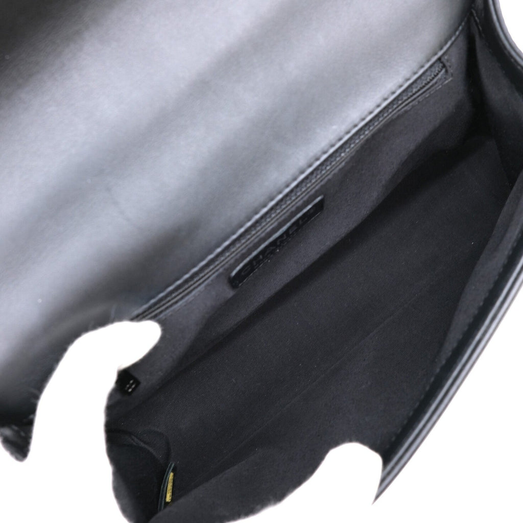 Chanel Boy Chanel Black White Leather Shoulder Bag